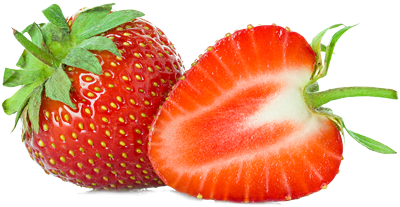 strawberry sliced in half
