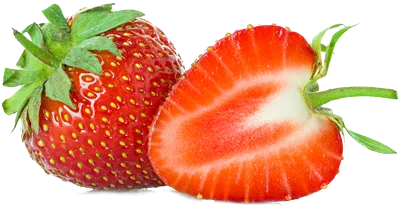 strawberry sliced in half